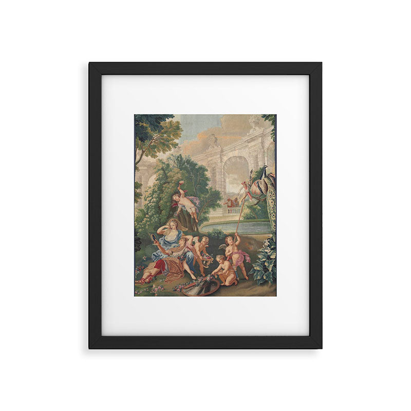 Antique 17th Century Romantic French Mythological Tapestry Framed Art Print Gallery Image 5