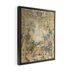 Antique 17th Century Romantic Warrior Italian Tapestry Framed Canvas Print Gallery Image 2