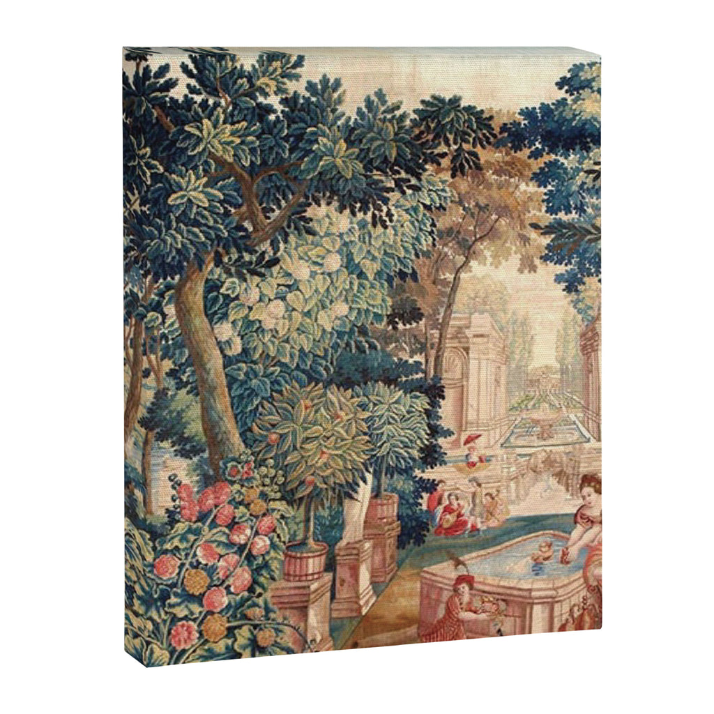 Antique 18th Century Allegory of Spring French Tapestry Canvas Print Gallery Image 6