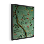 Antique 18th Century Blooming Camellia Garden Botanical Framed Canvas Print Gallery Image 2