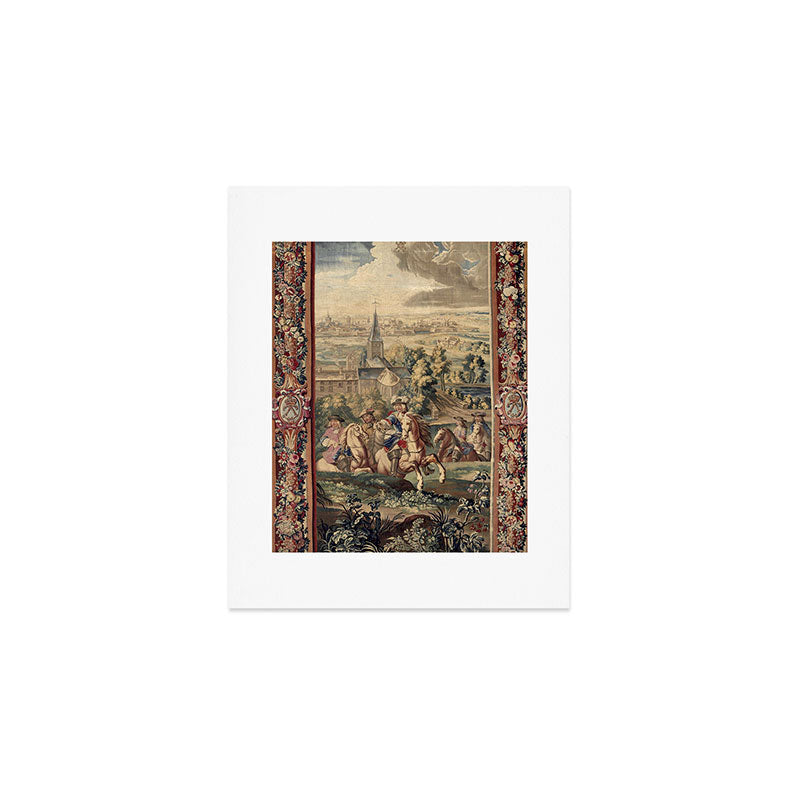 Antique 18th Century 'Capture of Lille' French Tapestry Art Print Gallery Image 1