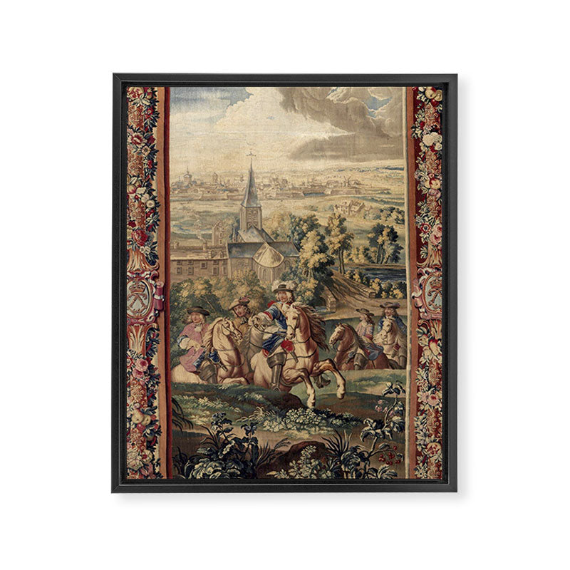 Antique 18th Century 'Capture of Lille' French Tapestry Framed Canvas Print Gallery Image 6