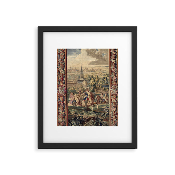Antique 18th Century 'Capture of Lille' French Tapestry Framed Art Print Gallery Image 1