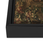 Antique 18th Century Cherub Rose Garden Tapestry Framed Canvas Print Gallery Image 3