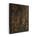 Antique 18th Century Cherub Rose Garden Tapestry Framed Canvas Print Gallery Image 2