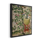 Antique 18th Century Chinoiserie Camellia Fruit Garden Framed Canvas Print Gallery Image 2