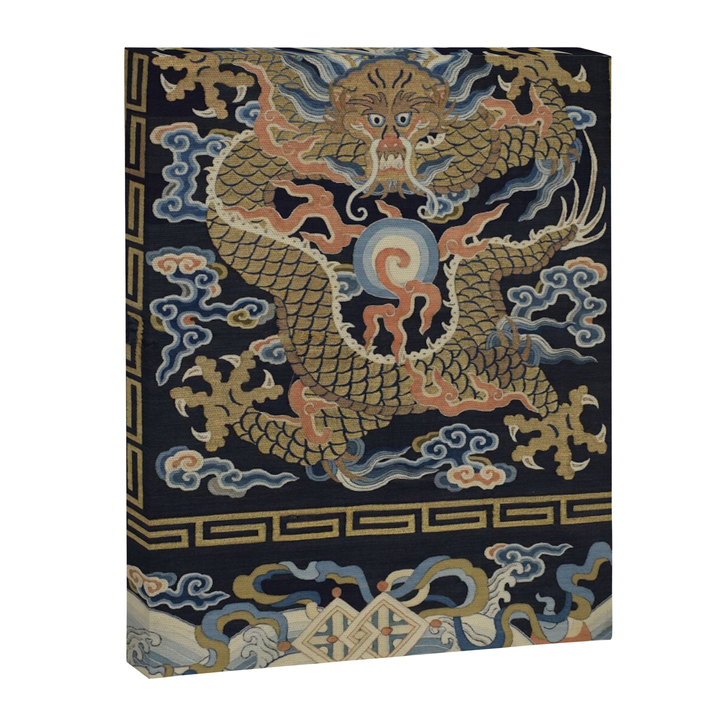 Antique 18th Century Chinese Dragon Canvas Print Gallery Image 6