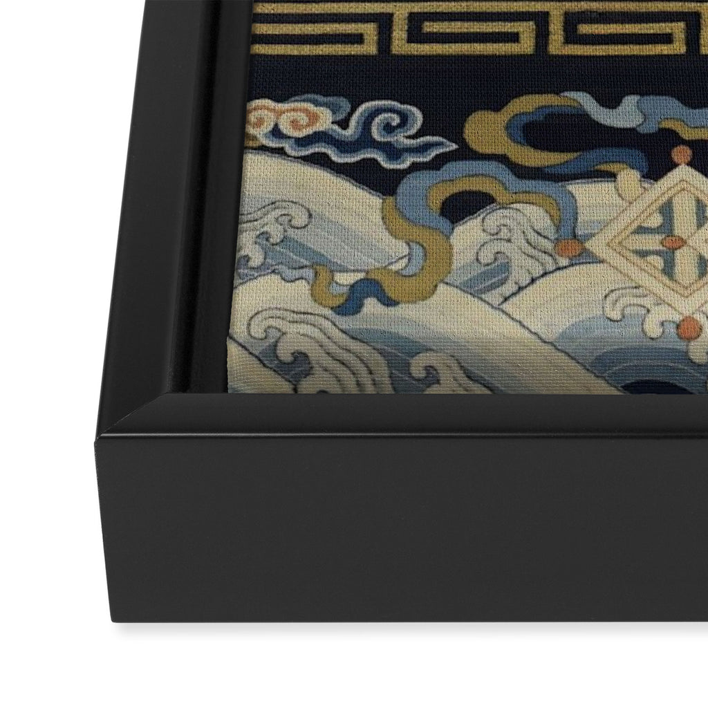 Antique 18th Century Chinese Dragon Framed Canvas Print Gallery Image 3