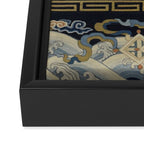 Antique 18th Century Chinese Dragon Framed Canvas Print Gallery Image 3
