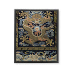 Antique 18th Century Chinese Dragon Framed Canvas Print Gallery Image 6