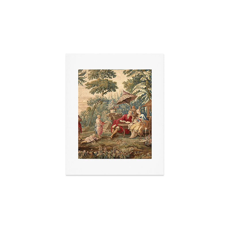 Antique 18th Century Chinoiserie Aubusson Tapestry Francois Boucher Art Print Gallery Image 1