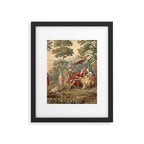 Antique 18th Century Chinoiserie Aubusson Tapestry Francois Boucher Framed Art Print Gallery Image 6
