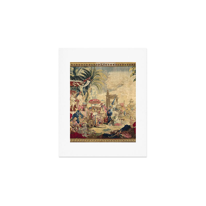 Antique 18th Century Chinoiserie French Tapestry Francois Boucher Art Print Gallery Image 1
