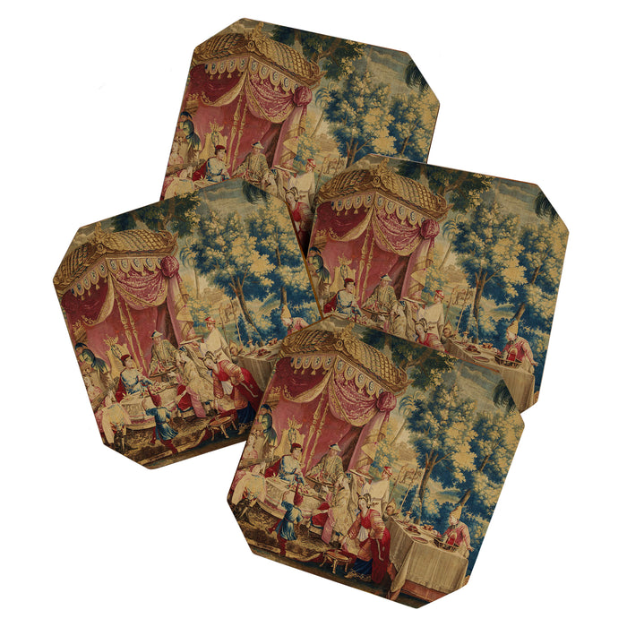 Antique 18th Century Chinoiserie Louis XIV Beauvais Tapestry Coaster Gallery Image 1