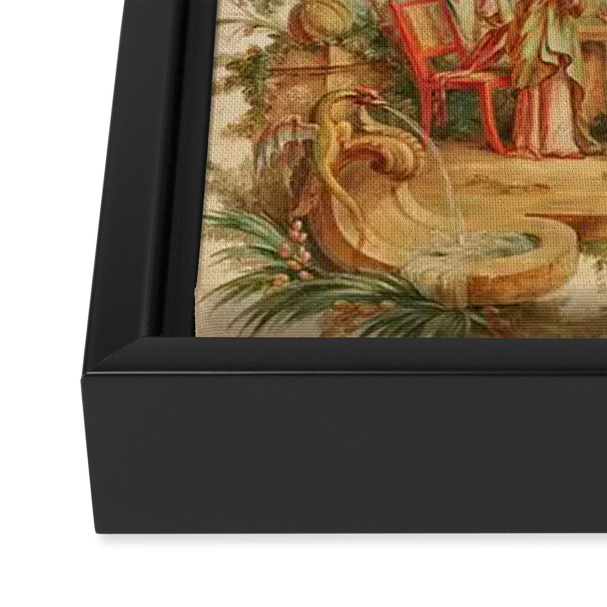Antique 18th Century Chinoiserie Scene Jean Baptiste Pillement Framed Canvas Print Gallery Image 3