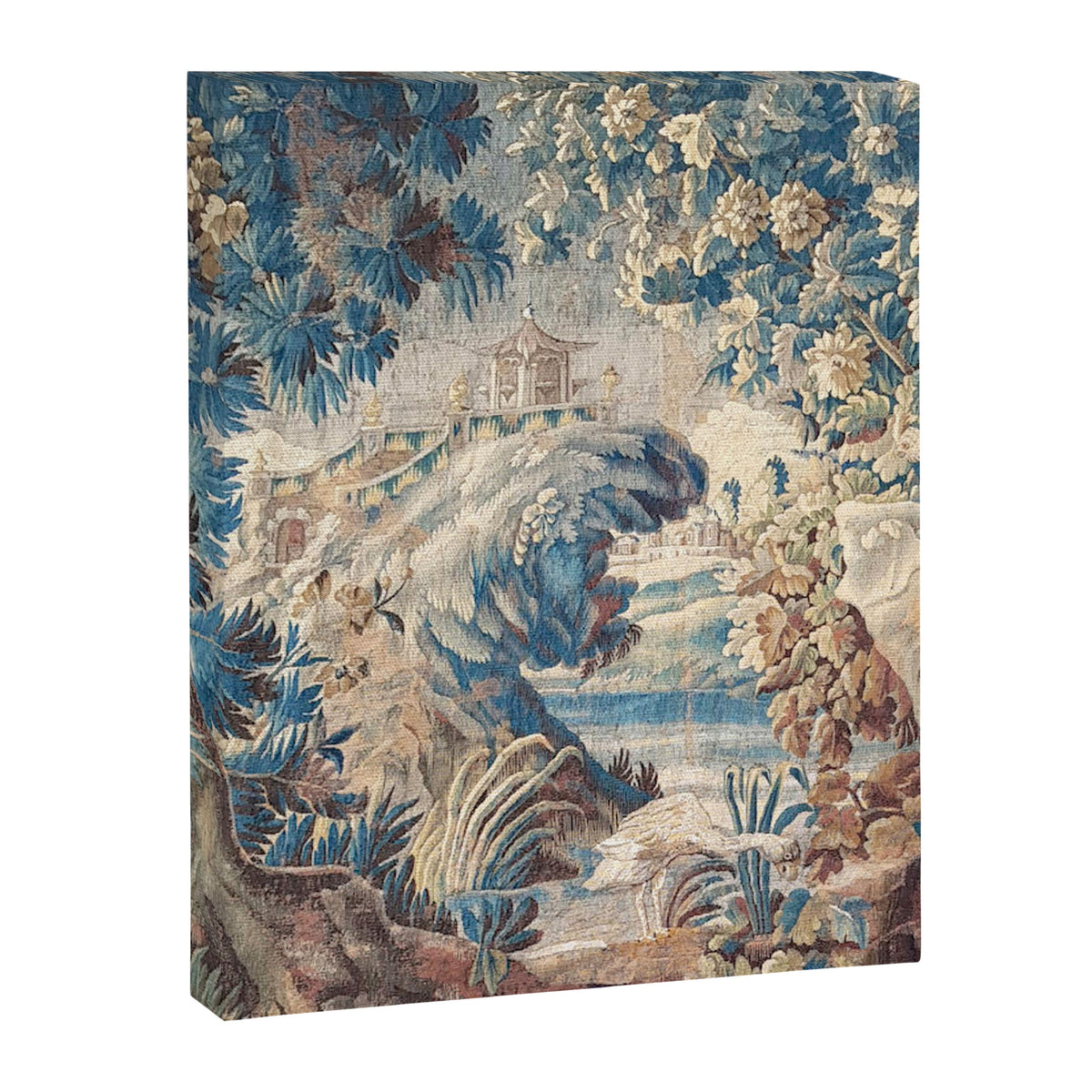 Antique 18th Century Chinoiserie Temple Aubusson Tapestry Canvas Print Gallery Image 8