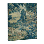 Antique 18th Century Flemish Verdure Green Bird Garden Landscape Tapestry Canvas Print Gallery Image 8