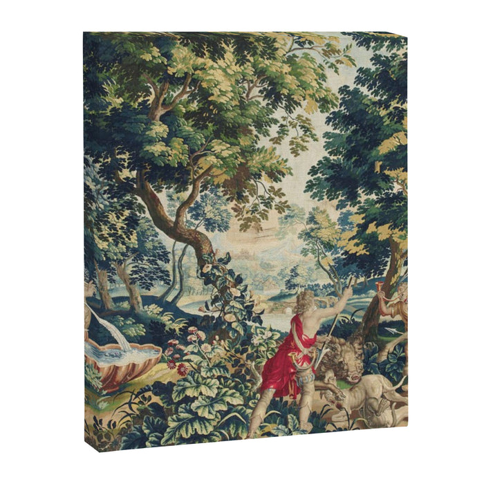 Antique 18th Century Flemish Mythological Hunting Tapestry Canvas Print Gallery Image 1