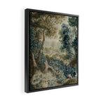 Antique 18th Century Flemish Verdure Tapestry Framed Canvas Print Gallery Image 2
