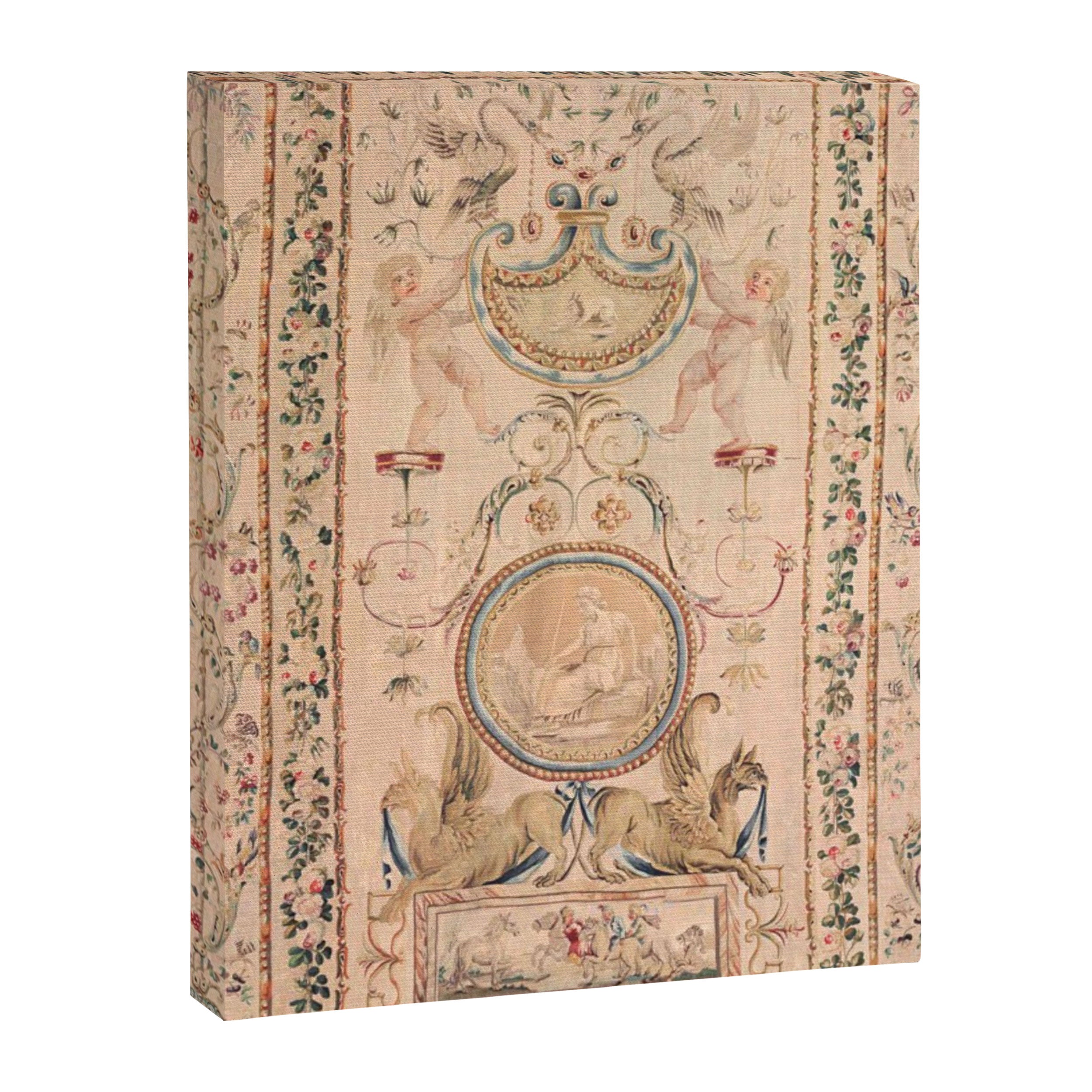 Antique 18th Century French Beauvais Grotesque Tapestry Canvas Print Gallery Image 6
