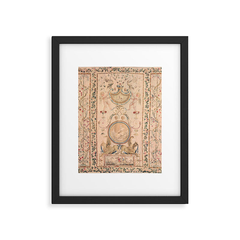 Antique 18th Century French Beauvais Grotesque Tapestry Framed Art Print Gallery Image 5