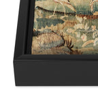 Antique 18th Century French Chateau Bird Garden Verdure Tapestry Framed Canvas Print Gallery Image 3