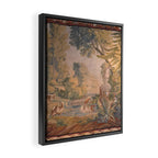 Antique 18th Century French Pastoral Sunrise Verdure Tapestry Framed Canvas Print Gallery Image 2