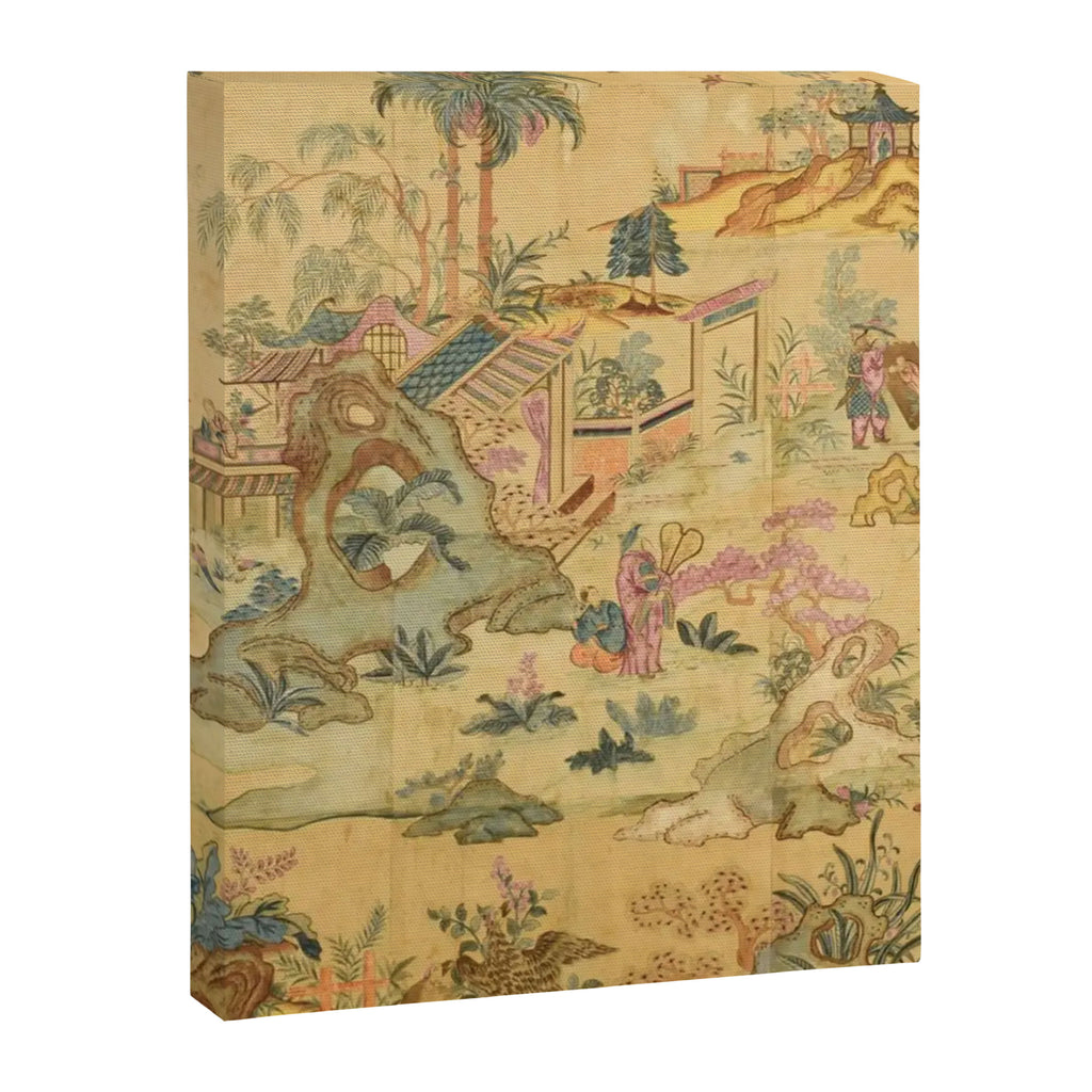 Antique 18th Century French Rococo Chinoiserie Landscape Canvas Print Gallery Image 8