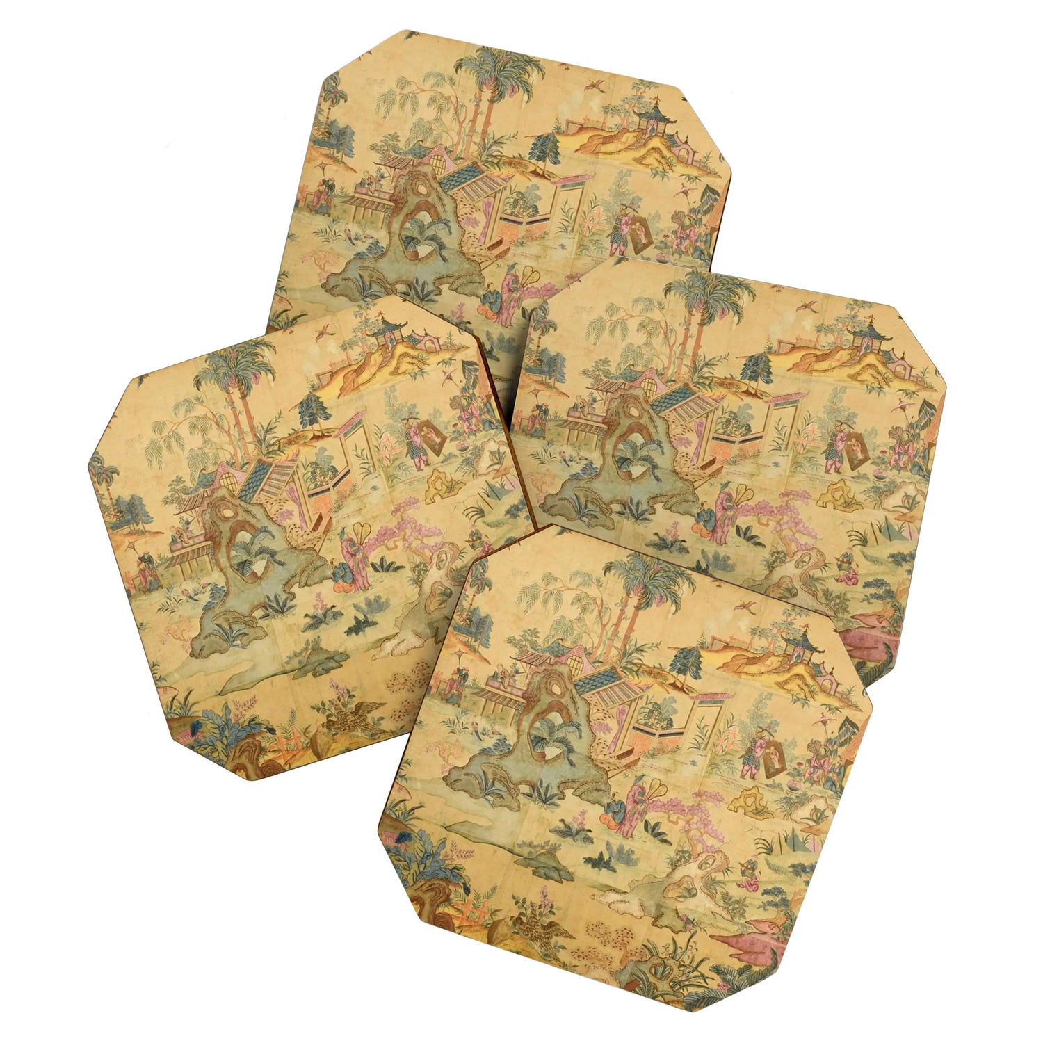 Antique 18th Century French Rococo Chinoiserie Landscape Coaster Gallery Image 1
