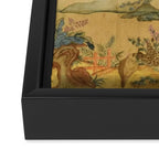 Antique 18th Century French Rococo Chinoiserie Landscape Framed Canvas Print Gallery Image 3