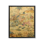 Antique 18th Century French Rococo Chinoiserie Landscape Framed Canvas Print Gallery Image 8