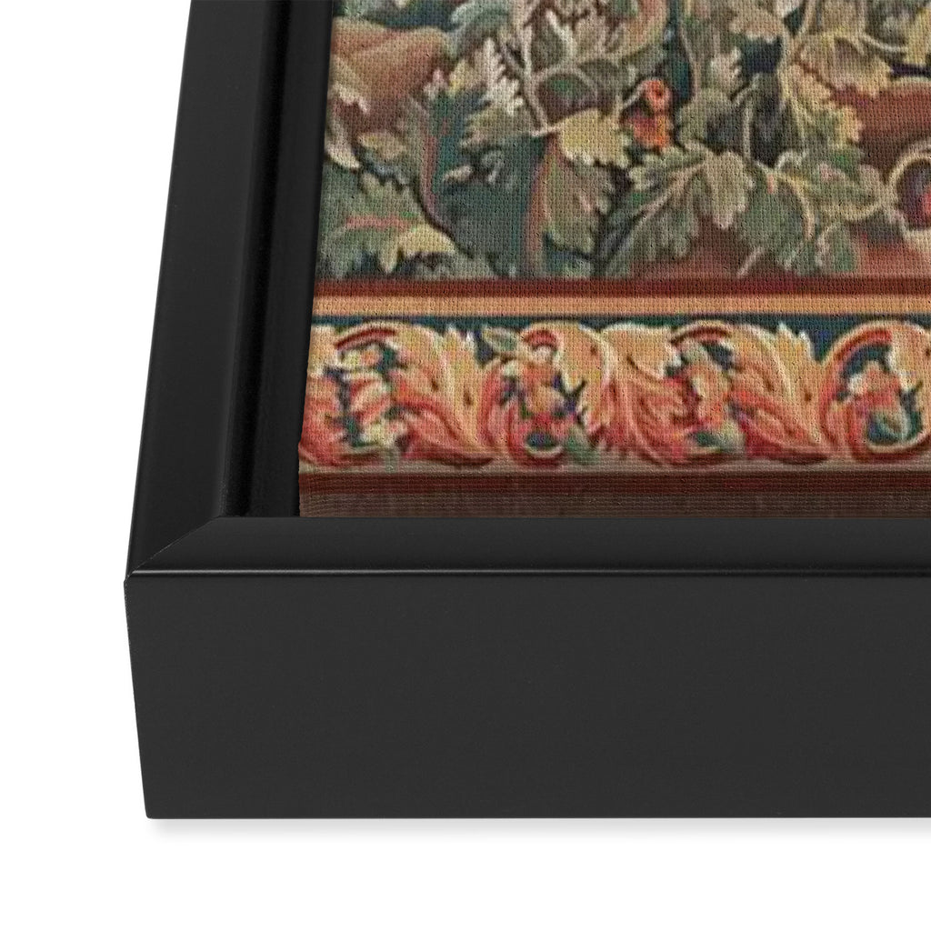 Antique 18th Century French Verdure Flower Garden Tapestry Framed Canvas Print Gallery Image 3