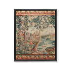 Antique 18th Century French Verdure Flower Garden Tapestry Framed Canvas Print Gallery Image 6