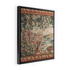 Antique 18th Century French Verdure Flower Garden Tapestry Framed Canvas Print Gallery Image 2