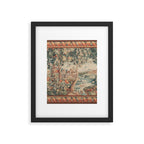 Antique 18th Century French Verdure Flower Garden Tapestry Framed Art Print Gallery Image 5