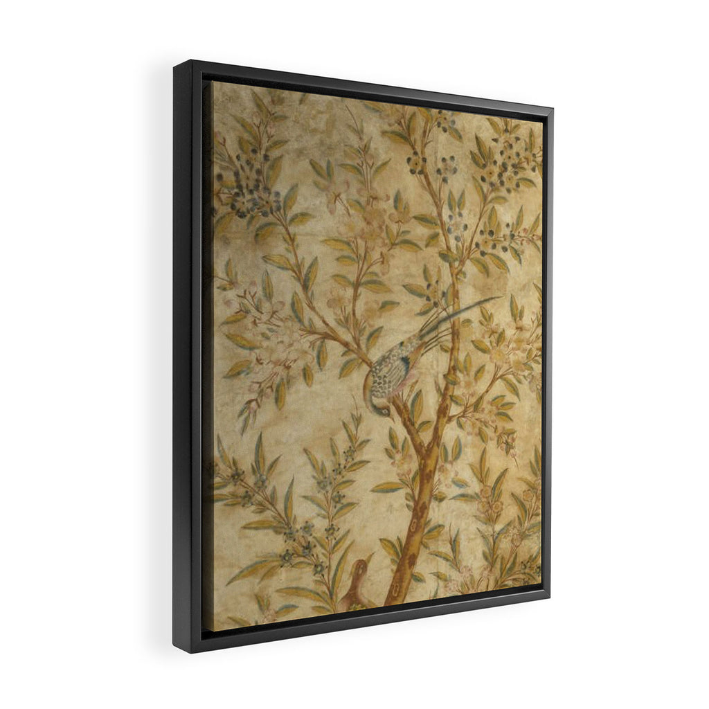 Antique 18th Century Gold Chinoiserie Garden Fresco Framed Canvas Print Gallery Image 2