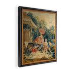 Antique 18th Century Italian Garden Tapestry Francois Boucher Framed Canvas Print Gallery Image 2