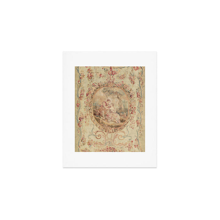 Antique 18th Century Louis XV Romantic Lovers French Beauvais Tapestry Art Print Gallery Image 1