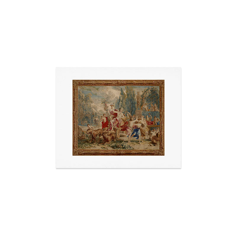 Antique 18th Century Mythological Bacchus God of Wine Tapestry Art Print Gallery Image 1