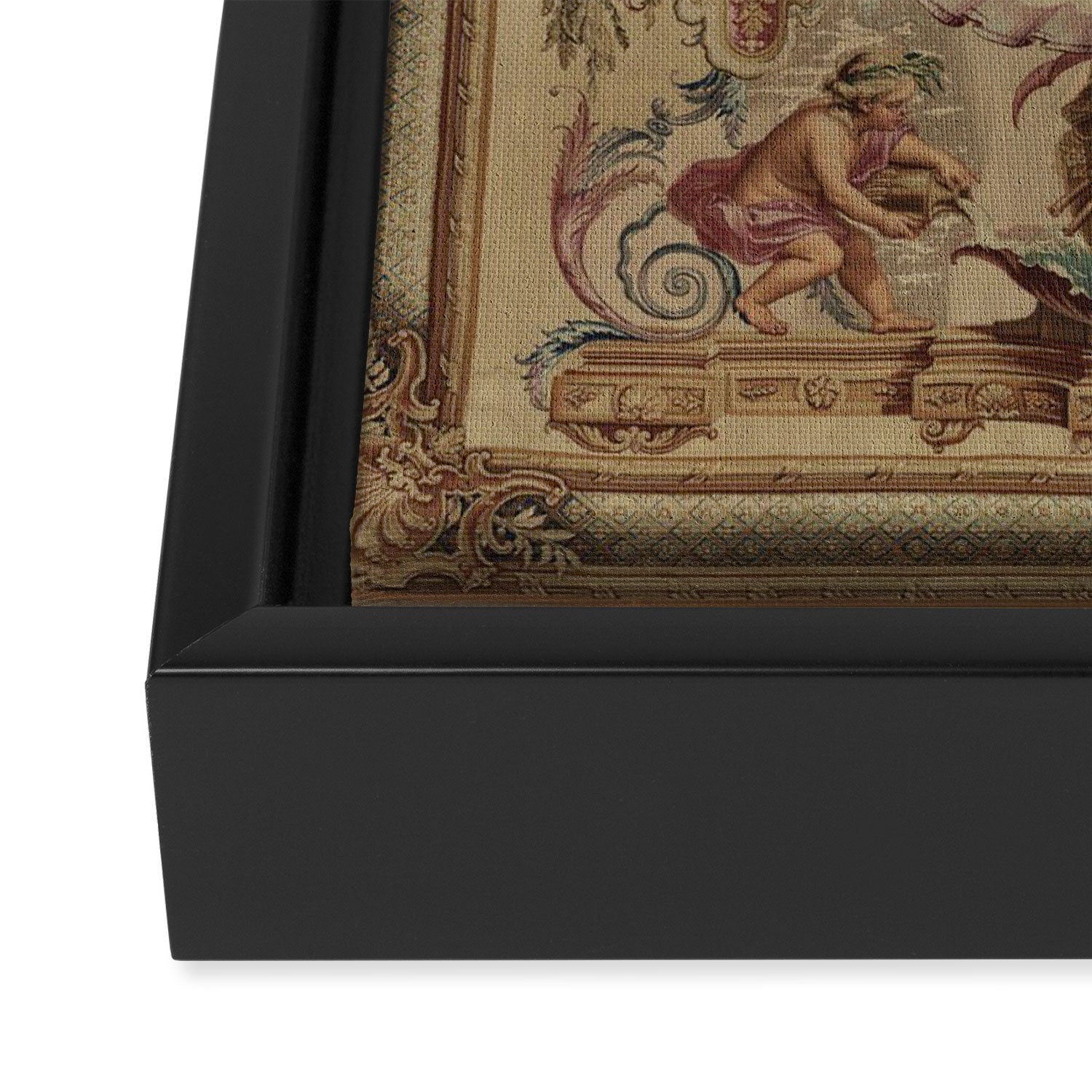 Antique 18th Century 'Neptune' French Tapestry Framed Canvas Print Gallery Image 3