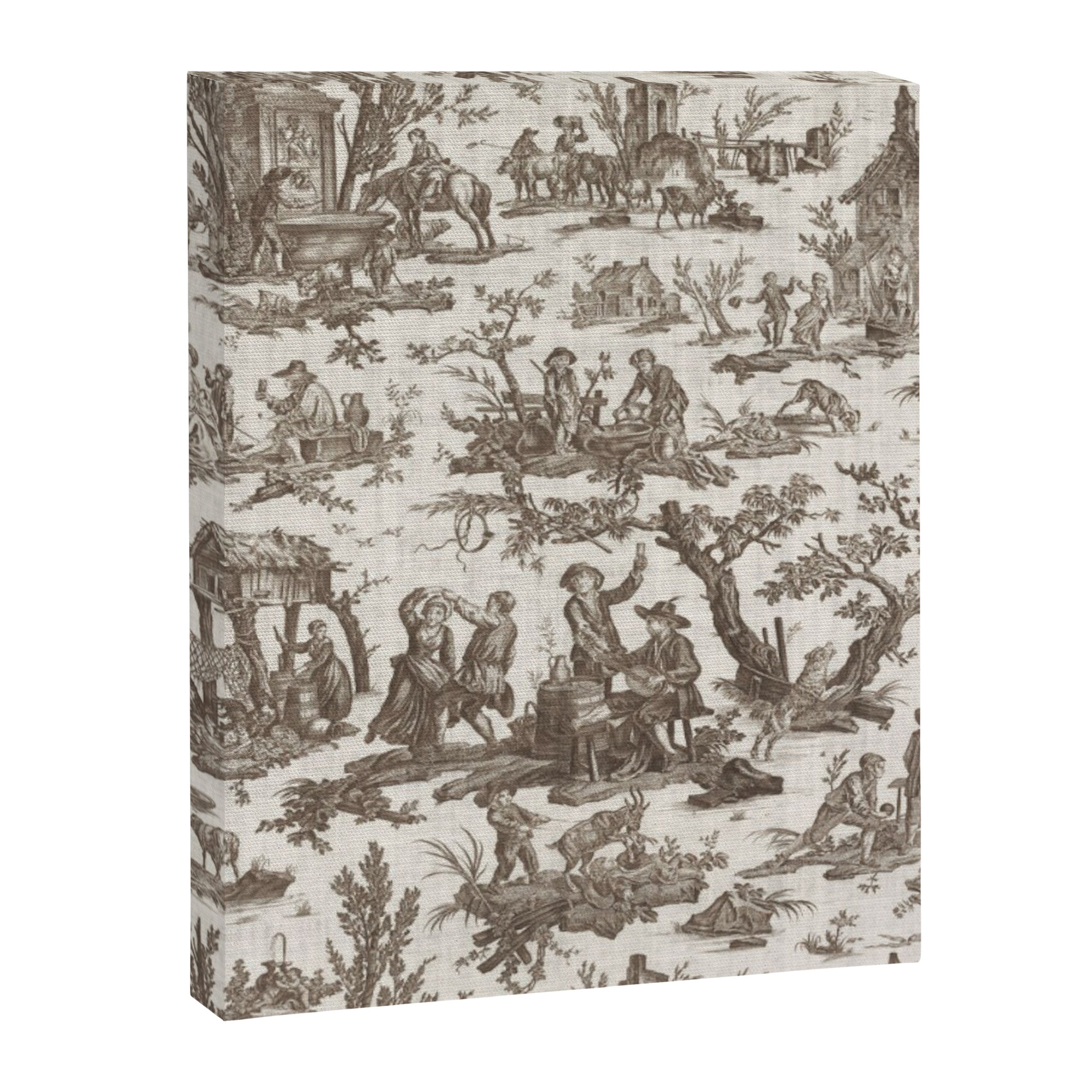Antique 18th Century Pastoral Dancing French Tapestry Canvas Print Gallery Image 6