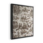 Antique 18th Century Pastoral Dancing French Tapestry Framed Canvas Print Gallery Image 2