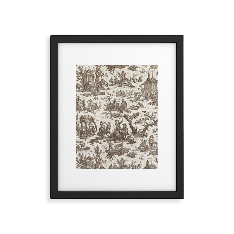 Antique 18th Century Pastoral Dancing French Tapestry Framed Art Print Gallery Image 5