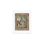 Antique 18th Century Peacock and Phoenix French Aubusson Tapestry Art Print Gallery Image 1