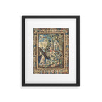 Antique 18th Century Peacock and Phoenix French Aubusson Tapestry Framed Art Print Gallery Image 5