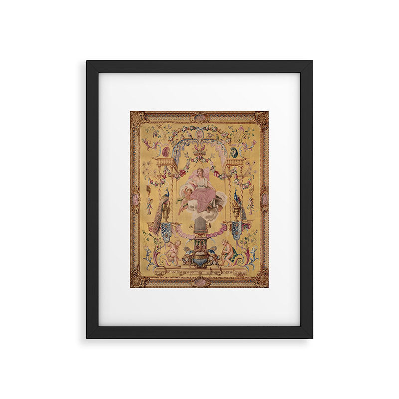 Antique 18th Century 'Portal of the Gods' French Gobelin Tapestry Framed Art Print Gallery Image 5