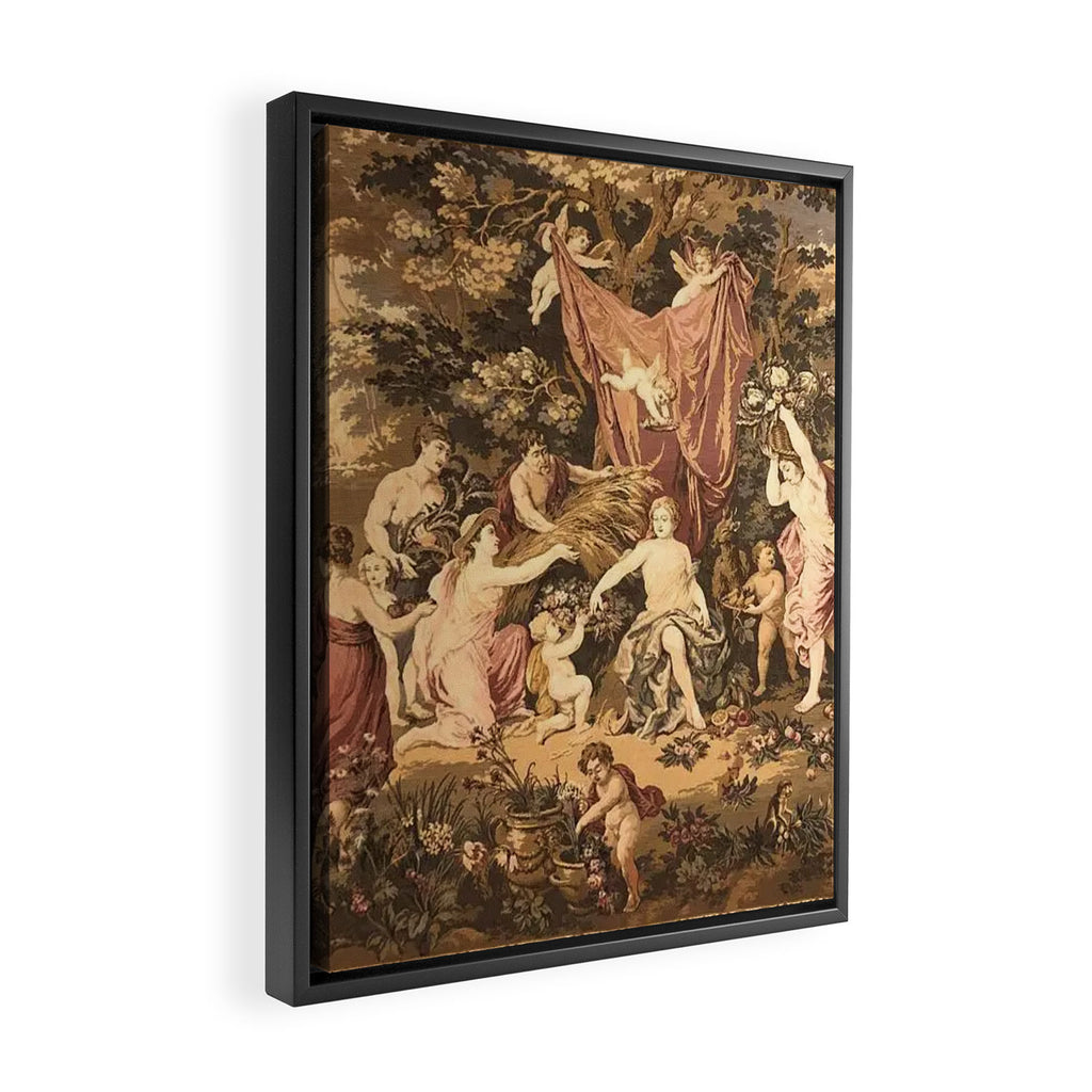 Antique 18th Century Romantic Goddess Aphrodite Parisian Tapestry Framed Canvas Print Gallery Image 2
