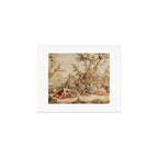 Antique 18th Century Romantic Pastoral Scene French Aubusson Tapestry Art Print Gallery Image 1