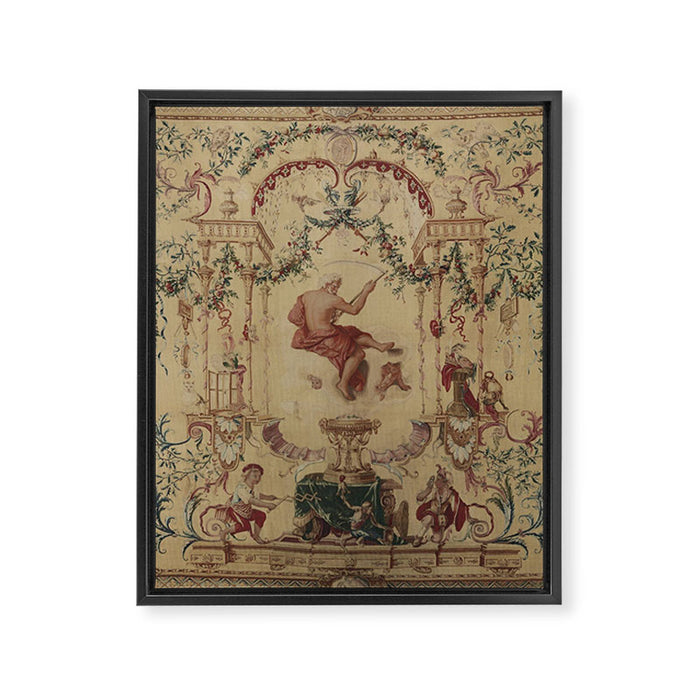 Antique 18th Century 'Saturn' French Tapestry Framed Canvas Print Gallery Image 1
