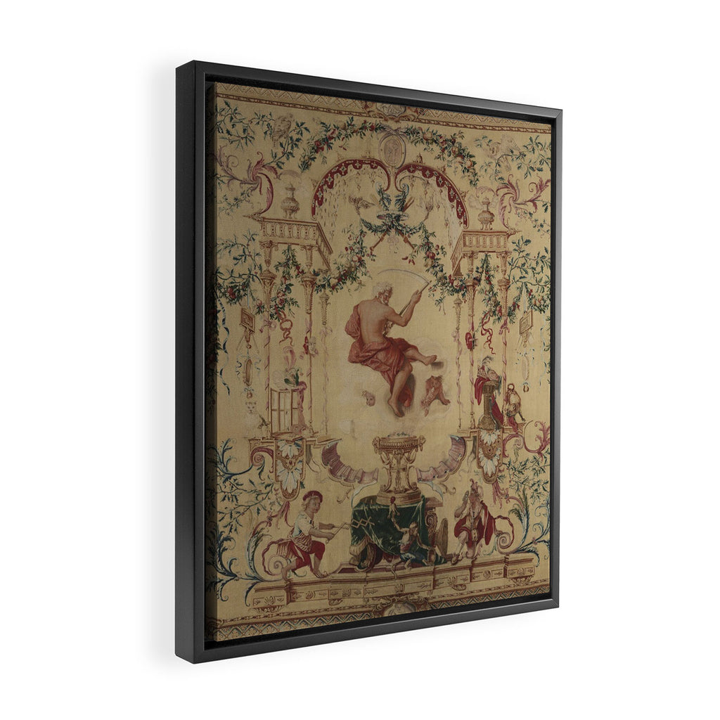Antique 18th Century 'Saturn' French Tapestry Framed Canvas Print Gallery Image 2